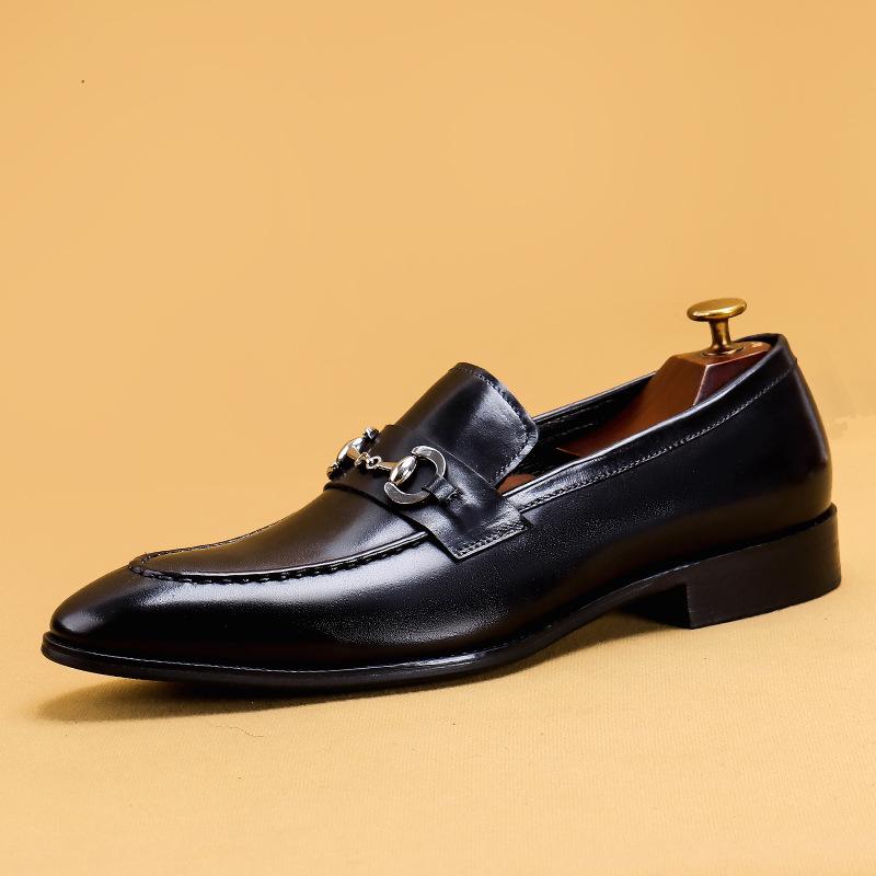 Pre-Sale: Men's Genuine Leather Pointed Toe Loafers - Business Casual Handmade Shoes