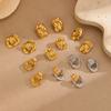 GEMCHIC Women's Stainless Steel Geometric Earrings Gold Silver Fashion Statement Studs