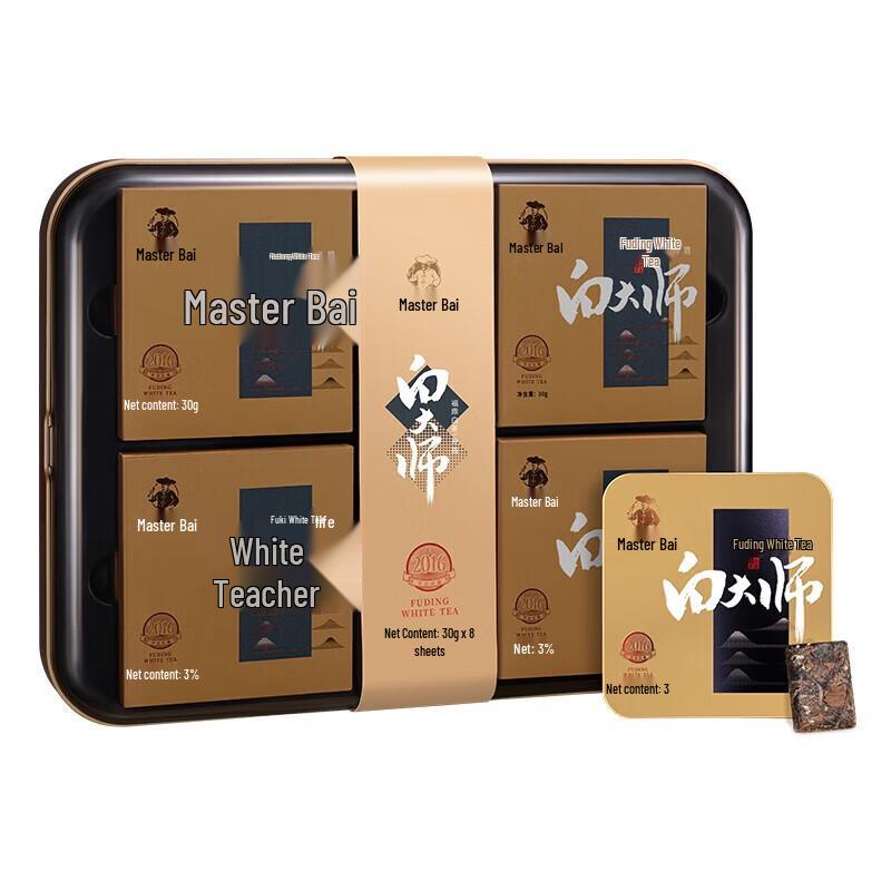 Bai Da Shi 2016 Fuding Shou Mei Compressed White Tea Slices