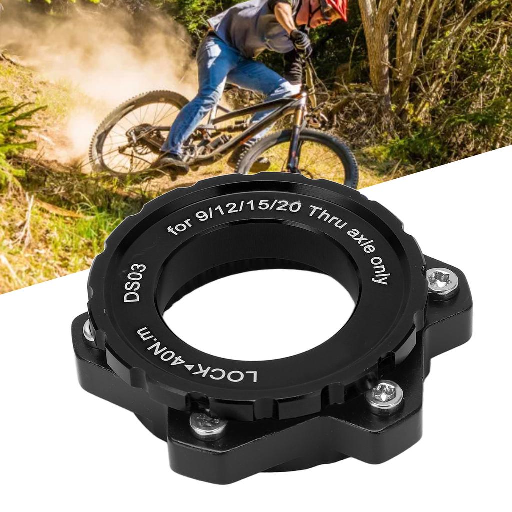 MEIJUN Centerlock to 6 Bolt Fitting Adapter Lockring Aluminium Alloy Axle Hub Adapter for Thru Axle HubBlack
