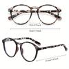 Fashionable Minimalist Retro Korean Version Ultra Light Student No Makeup Black Big Round Frame Glasses Female