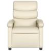 Electric Massage Chair Cream Faux Leather