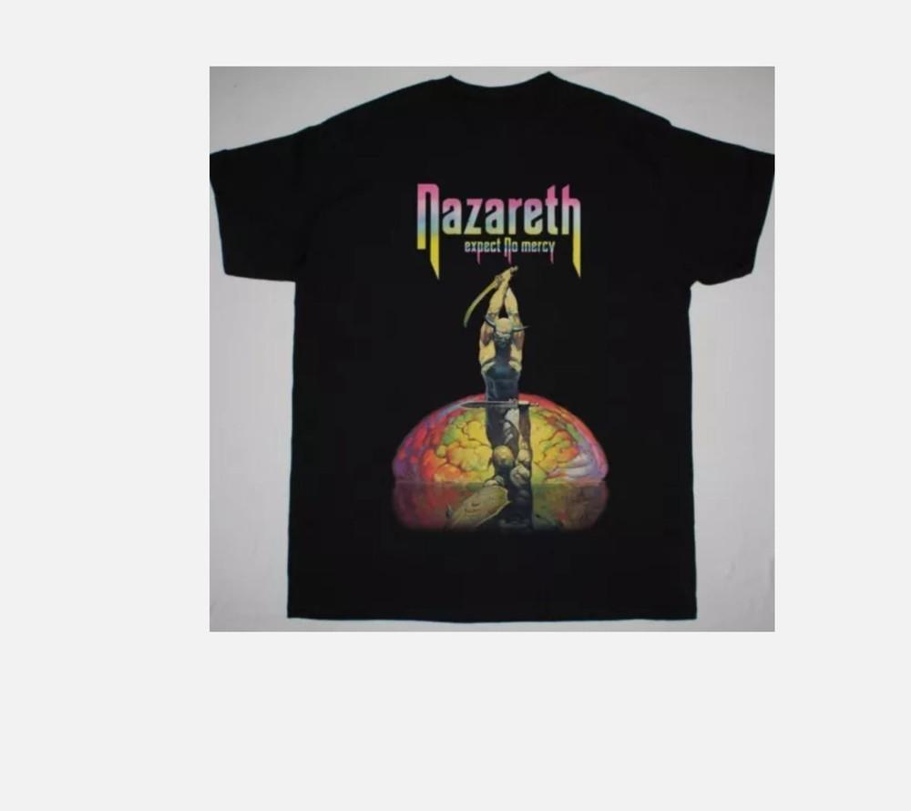 NAZARETH EXPECT NO MERCY Cotton Black Men T-shirt
