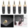 3.5mm Plugs with M6 Internal Thread Stereo Male Plug Headphone Audio Plug for Sony UWP-D21 UWP-D22 for Sennheiser Microphone