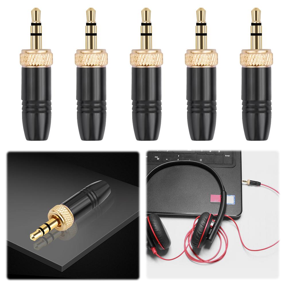 3.5mm Audio Plug with M6 Internal Thread Stereo Headphone Audio Plug Stereo Headphone Jack Male for Sennheiser Microphone