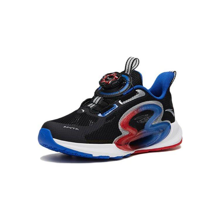 Anta Kids Monthly Anti-Slip Anti-Kick Shock Absorbing Low-Top Running Shoes Kids sneaker Black Red Blue 312329909-8