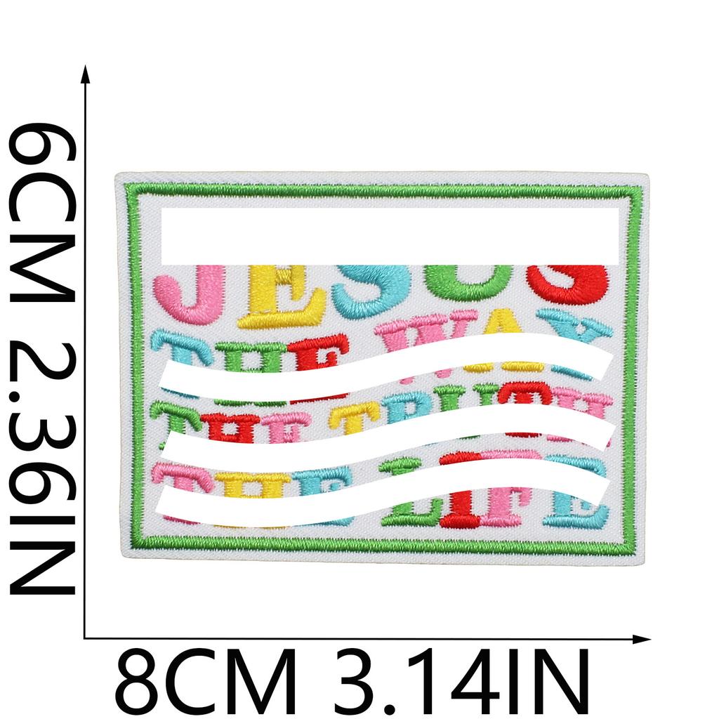 Retro Geometric Cartoon Shape Embroidery Cloth Sticker Denim Jacket Shoes And Hats Ironing Patch Diy Handmade Decorative Embroidery