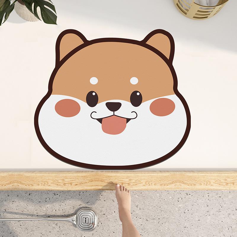 

Мягкий диатомовый грязевой туалет, коврик для туалетной двери в виде панды, впитывающий нескользящий коврик для ног, коврик для входной двери с рисунком 45*50CM