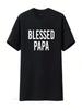 Papa T Shirt Thankful Father's Day Christian Church Birthday Dad Life Outfit Blessing Vintage Washed Versatile