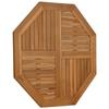VidaXL Table Top 90x90x2.5 Cm Octagonal Solid Teak Wood, Replacement Table Top, Wooden Table Top, 366667