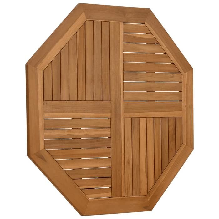 VidaXL Table Top 90x90x2.5 Cm Octagonal Solid Teak Wood, Replacement Table Top, Wooden Table Top, 366667