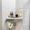 Sturdy Space-Saving Suction Cup Bathroom Shelf  No Drilling Required, Multifunctional Storage Shelf for Shower and Toilet Walls Tiles, Corner Shelves
