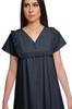Moomaya Solid Short Sleeve Nightdress For Ladies Button Placket Nightwear