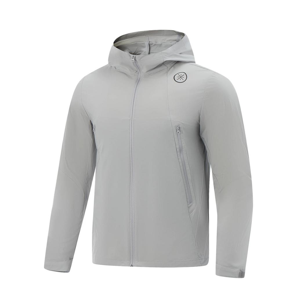 Li-Ning Wade Series Solid Color Zipper Versatile Hooded Casual Windbreaker Men outerwear AFDVH53-2