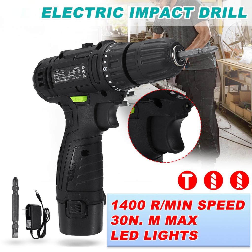 16.8V Wireless Impact Electric Cordless Screwdriver Power Tool 220V 30NM Torque Electric Drill Drilling Machine Mini Hand Drill New