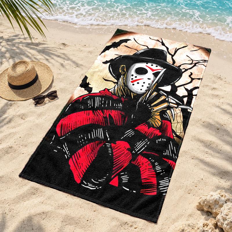 Friday the 13th Microfiber Beach Towel Quick Dry Sand Free Lightweight Beach Towels for Travel Swimming Camping