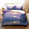 Forest Soft Duvet Cover Set,Forest Featuring Shaded Tres Dreamy Wodlplus Scene,2/3pcs Nature Scenery Beding Set Quen Sized Dimensions,Gren Brown