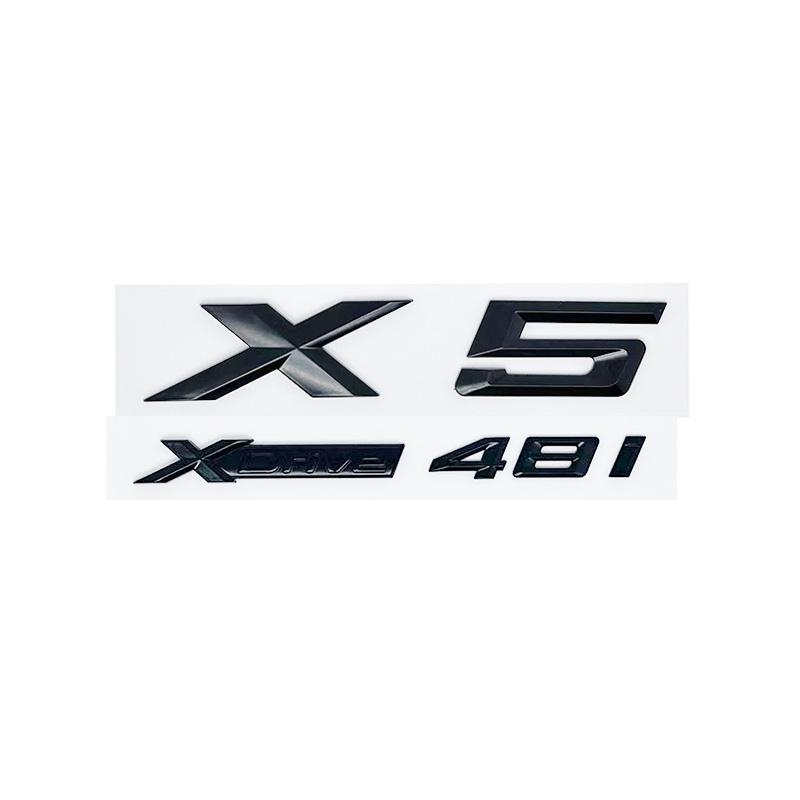 3D ABS Adhesive Black Letter Badges for Trunk Emblem suitable for BMW X5 E53 E70 F15 G05 models XDrive28i 30i d 35i 40i 48i 50i