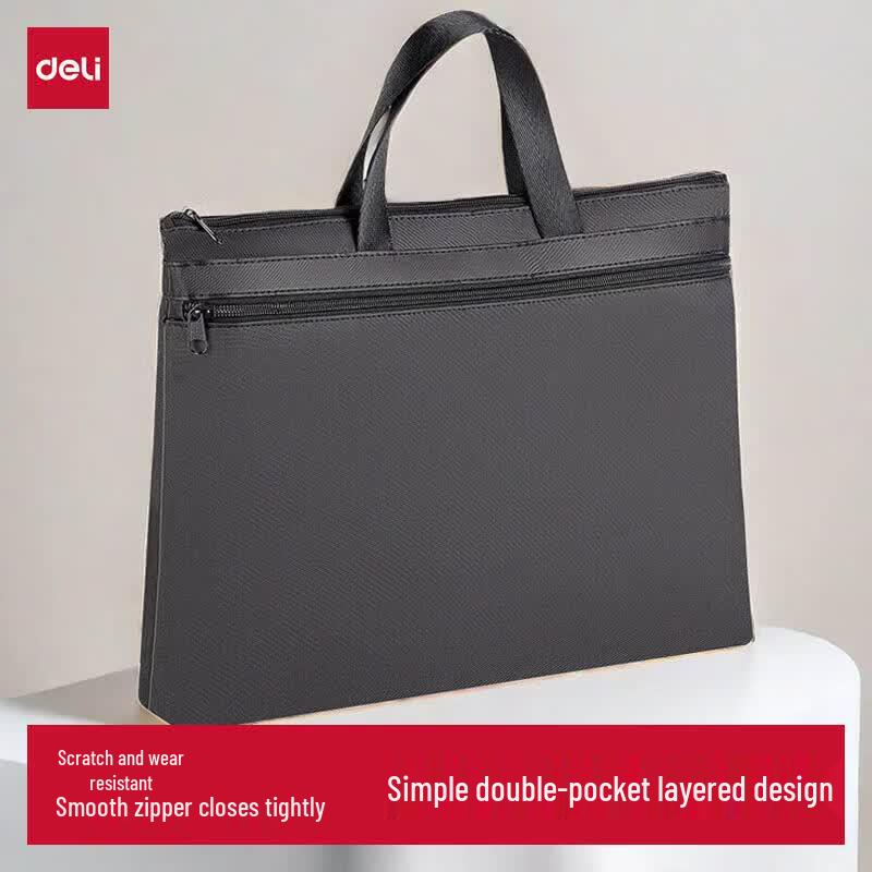 Deli P05840A Double Layer Business Document Bag