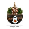 Halloween Backyard Door Hanger Round Door Decor Plaques Wooden Exquisite for Courtyard Fence