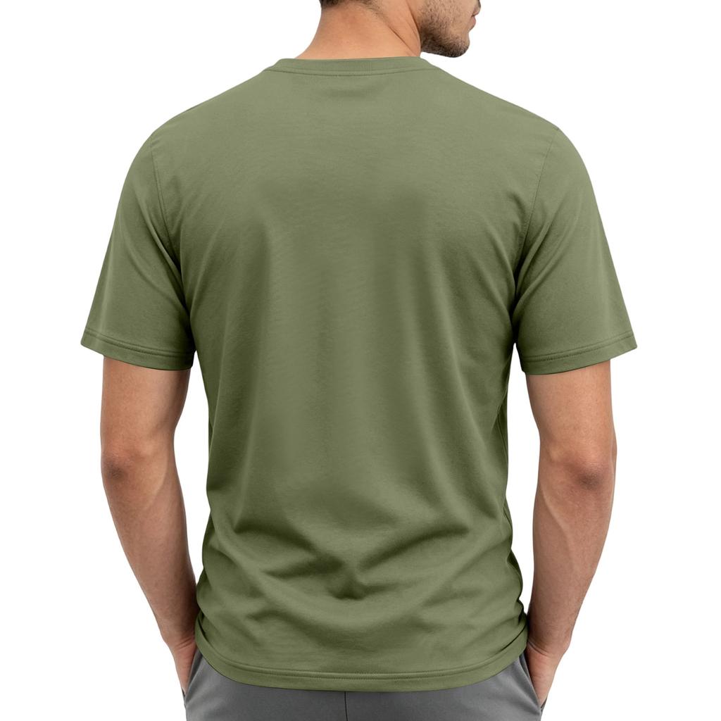 Men’s Short Sleeve Henley Shirt with Button Placket Casual Slim Fit Athletic Basic Solid Crew Neck Tee for Everyday Wear