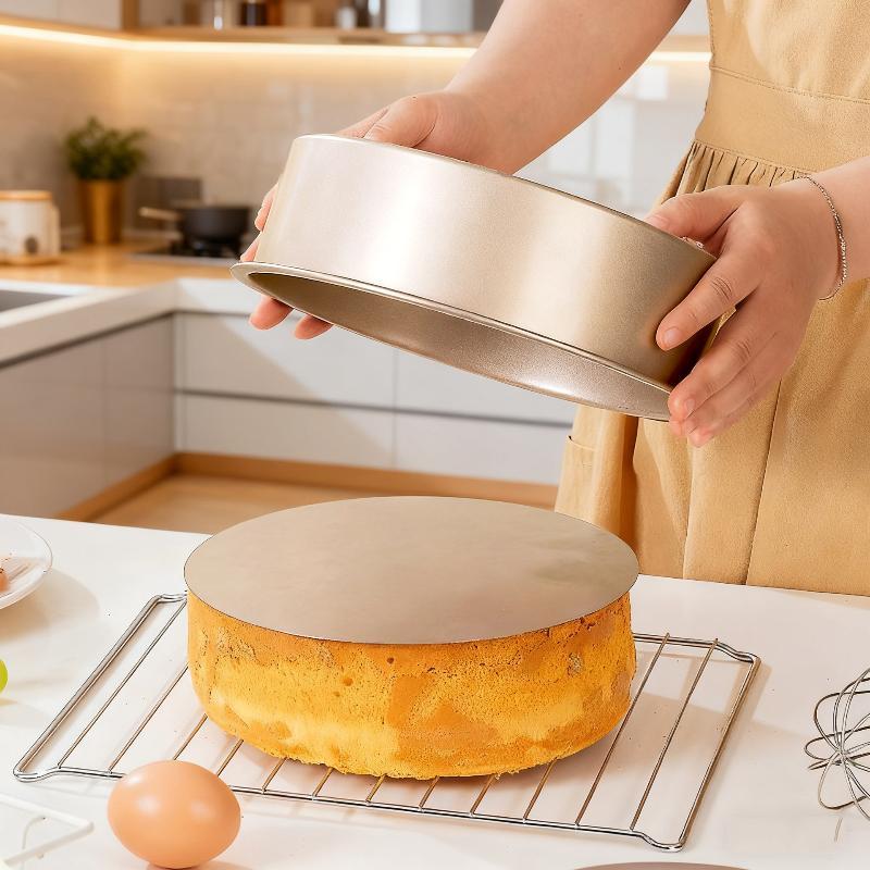 Teglia Rotonda in Acciaio al Carbonio con Fondo Estraibile Rivestimento Antiaderente Sicuro per Alimenti Per Torte al Formaggio Torte Chiffon da Forno Casalingo