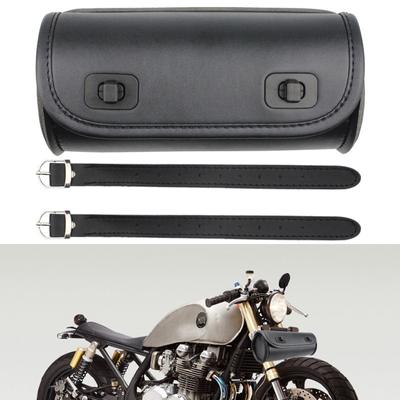 Motosiklet Alet Çantası Gidon Eyer Kılıfı Retro Asılı Çatal Çanta Depolama Organizatör Aksesuarları