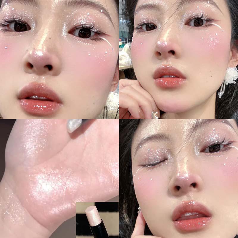 HERORANGE~Rhythm Highlighter Stick & Eyeshadow Pencil: Crushed Diamond Shimmer for Brightening & Contouring.