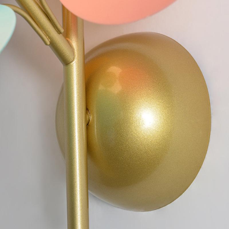 Modern Light Luxury Flower Shape Wall Lamp Nordic Room Decor Atmosphere Bedside Bedroom Board Wall Lights LED Glass Lamp