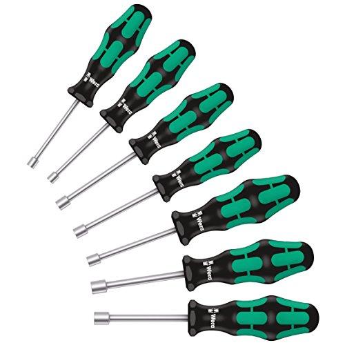 Wera 05029510001 | Nut Driver Set with Rack, 395 HO/7, 7-Piece Set [Officially Imported from Japan]