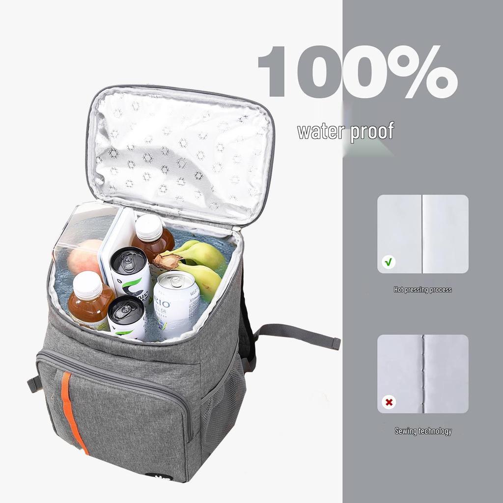 Insulated Double-Shoulder Leak-Proof Cooler Backpack for Outdoor Picnics