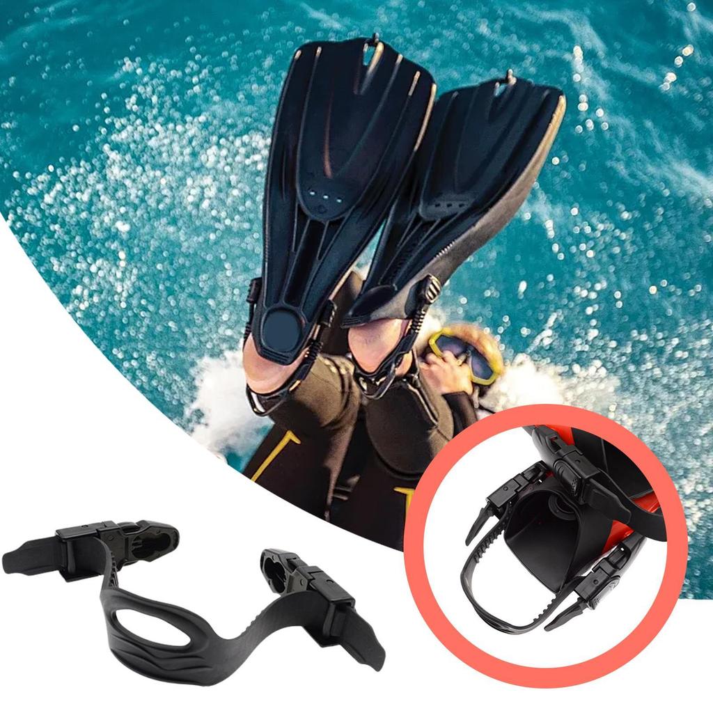 Swimming Fin Strap Flippers Fin Strap Adjustable Rubber Fin Flippers Strap Swimming Scuba Diving Diving Buckle Strap Accessories