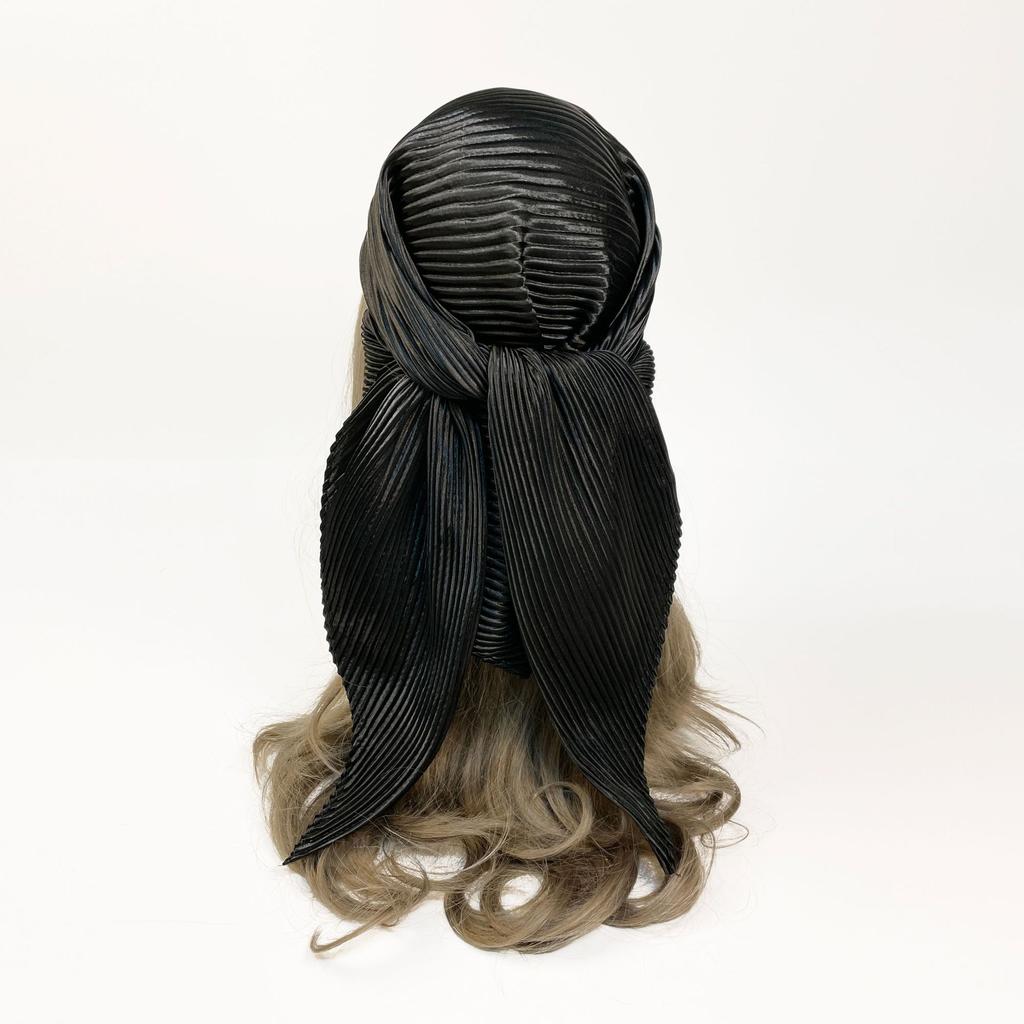 Fashionable New Versatile Headscarf Large Square Scarf Solid Color Scarf Women'S Simulated Silk Satin Scarf