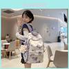 Süßer Cartoon Anime Bären Print High School College Student Buchtasche Große Kapazität Pendler Rucksack Grün