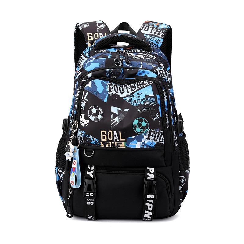 Football children's orthopedic backpack for teenage boys Large capacity spine protection school bag nylon waterproof schoolbags