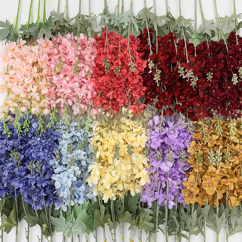 Artificial Delphinium Grass Artificial Flower Branch Home Decoration Wedding Floral Materials Banquet Event Prop A4372
