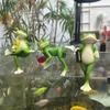 3Pcs/Set Mini Drinking Frog Figurine Standing Sitting Lying Cartoon Frog Statue Resin Sculpture Outdoor Garden Flower Pot Hugger Ornament