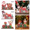 Christmas Wooden Desktop Ornament Decoration Ornaments for Holiday House