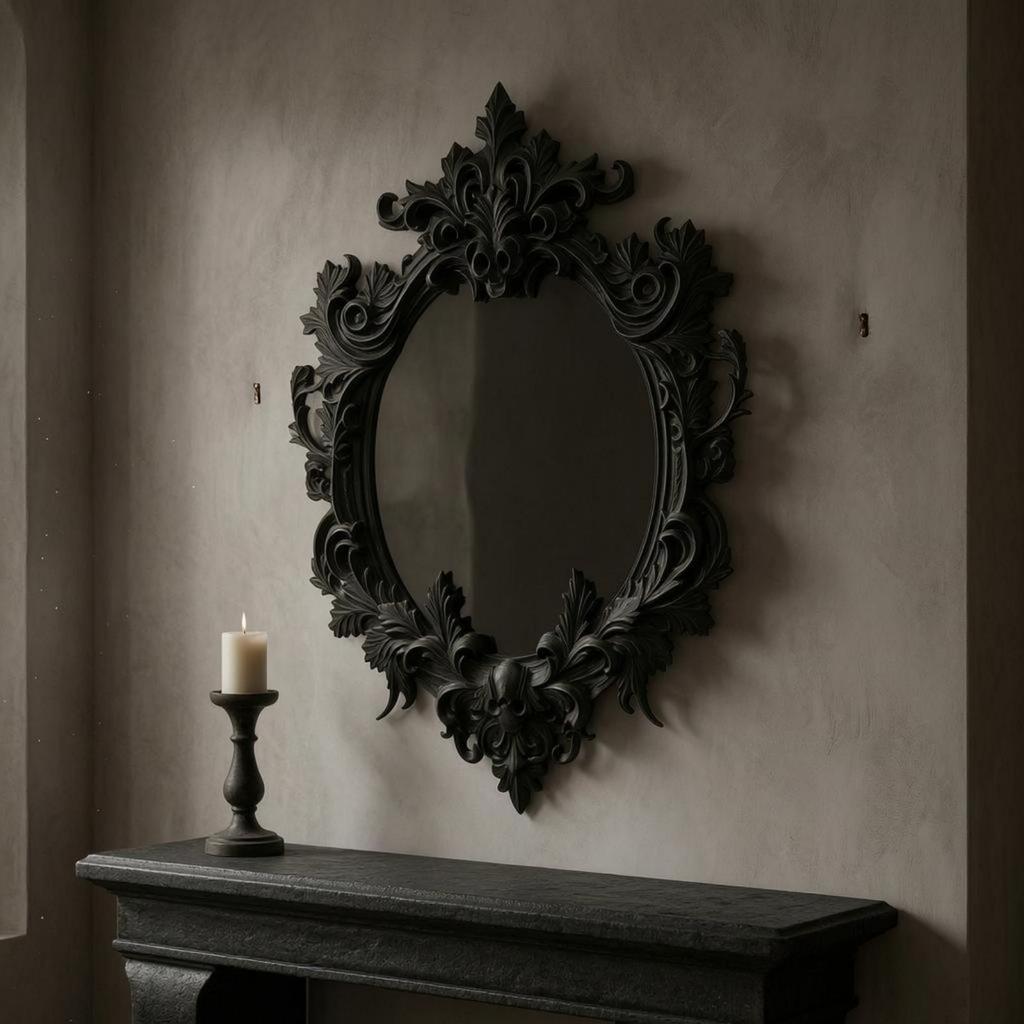 Oval Picture Frame Ornate Baroque Scrollwork Portrait Holder