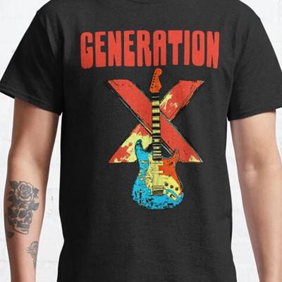 Generation X Band Artwork Schwarzes T-Shirt Kurzarm Alle Größen S-5XL 2F238