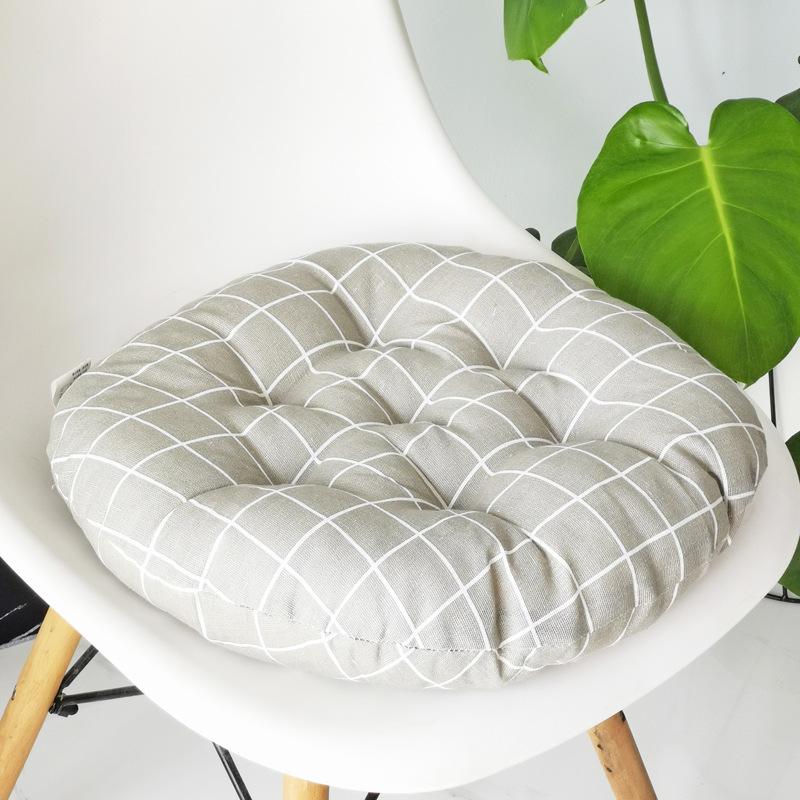 Coarse Cloth Round Style Cotton and Linen Style Seat Cushion Home Circular Cushion Japanese Style Futon Cushion Decoration