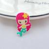 10pcs New Cute Cartoon Mermaid Series PVC Flexible Glue Flat Back DIY Scrapbook Embellishment Phone Craft Decoration