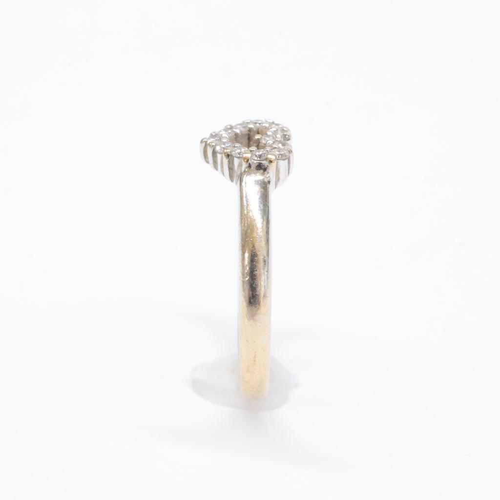 PonteVecchio K18WG 0.12 Heart Diamond Ring ring White goldUsed