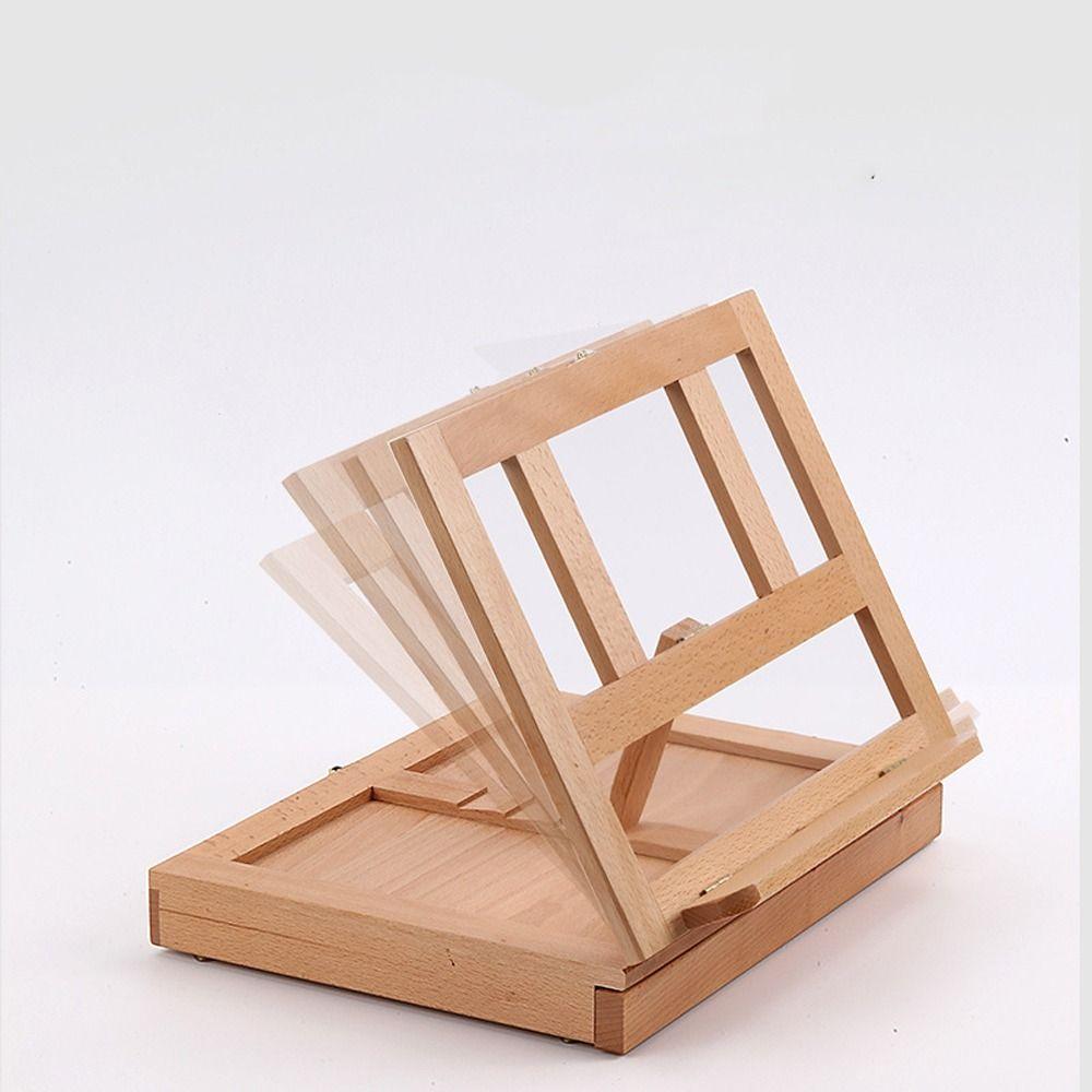 Beech Wood Portable Wooden Table Easel Multifunction Oil Paint Easel Folding Easel  For Artists
