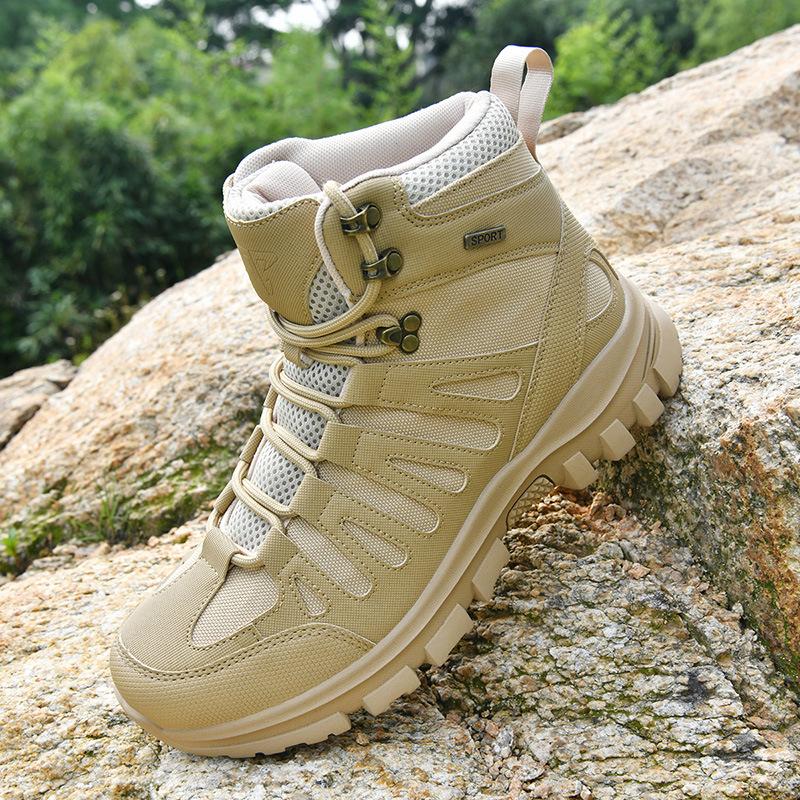 

New outdoor hiking shoes autumn outdoor field training battlefield training hiking boots high-top combat 47 пісочний