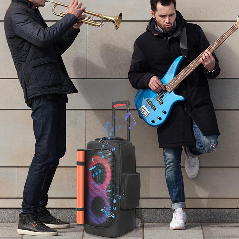Portable Speaker Dust Case Waterproof Double-Sided Speaker Storage Bag Zipper Closure Speaker Carry Bag for JBL PARTYBOX 310/320