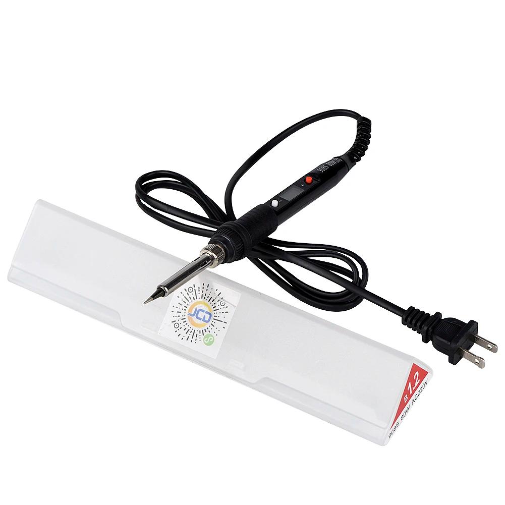 

JCD 80W Электрический паяльник Комплект с регулируемой температурой 220 В Насос для удаления припоя Набор сварочных инструментов ЖК-дисплей EU&US