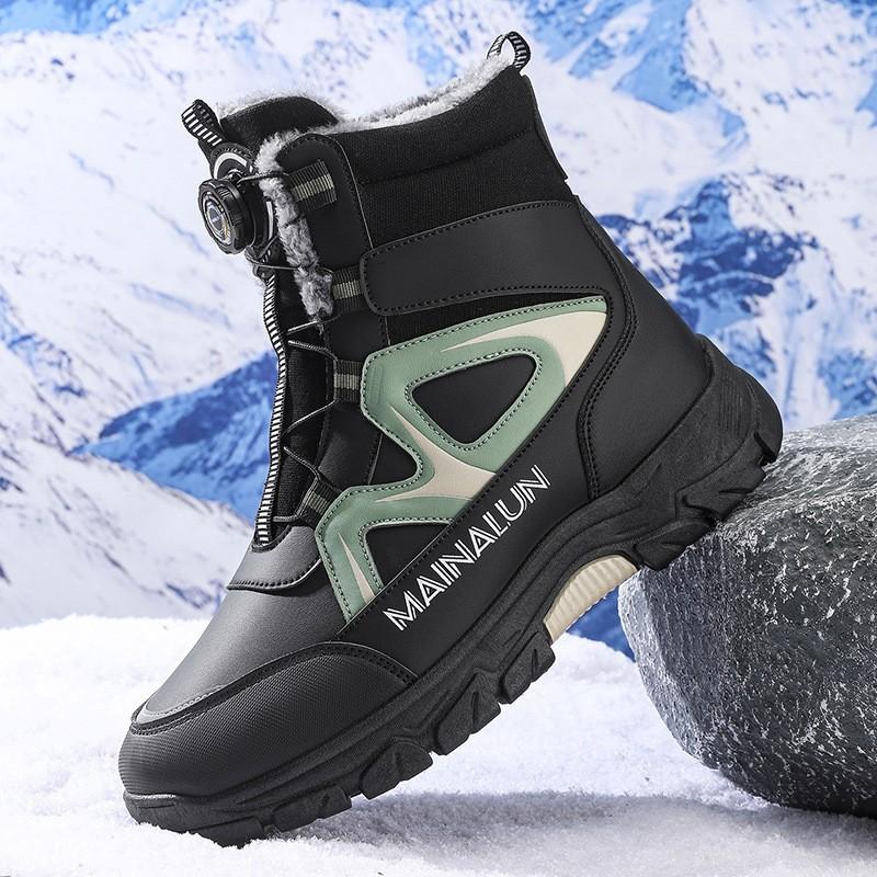 Mens Winter Fleece Lined Snow Boots Thick Sole Warm Cotton Shoes Outdoor Non Slip Size 39-48