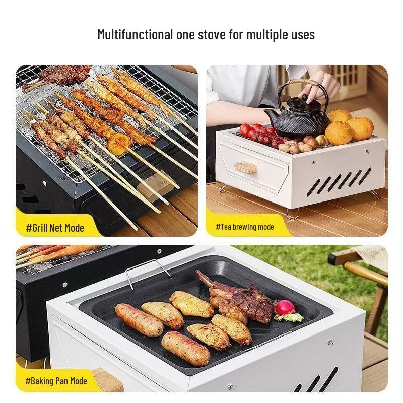 Portable Outdoor Charcoal Grill & Fire Pit