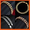 Classic Vintage Simple Flat Curb Cuban Chain Bracelet Punk Gothic Jewelry